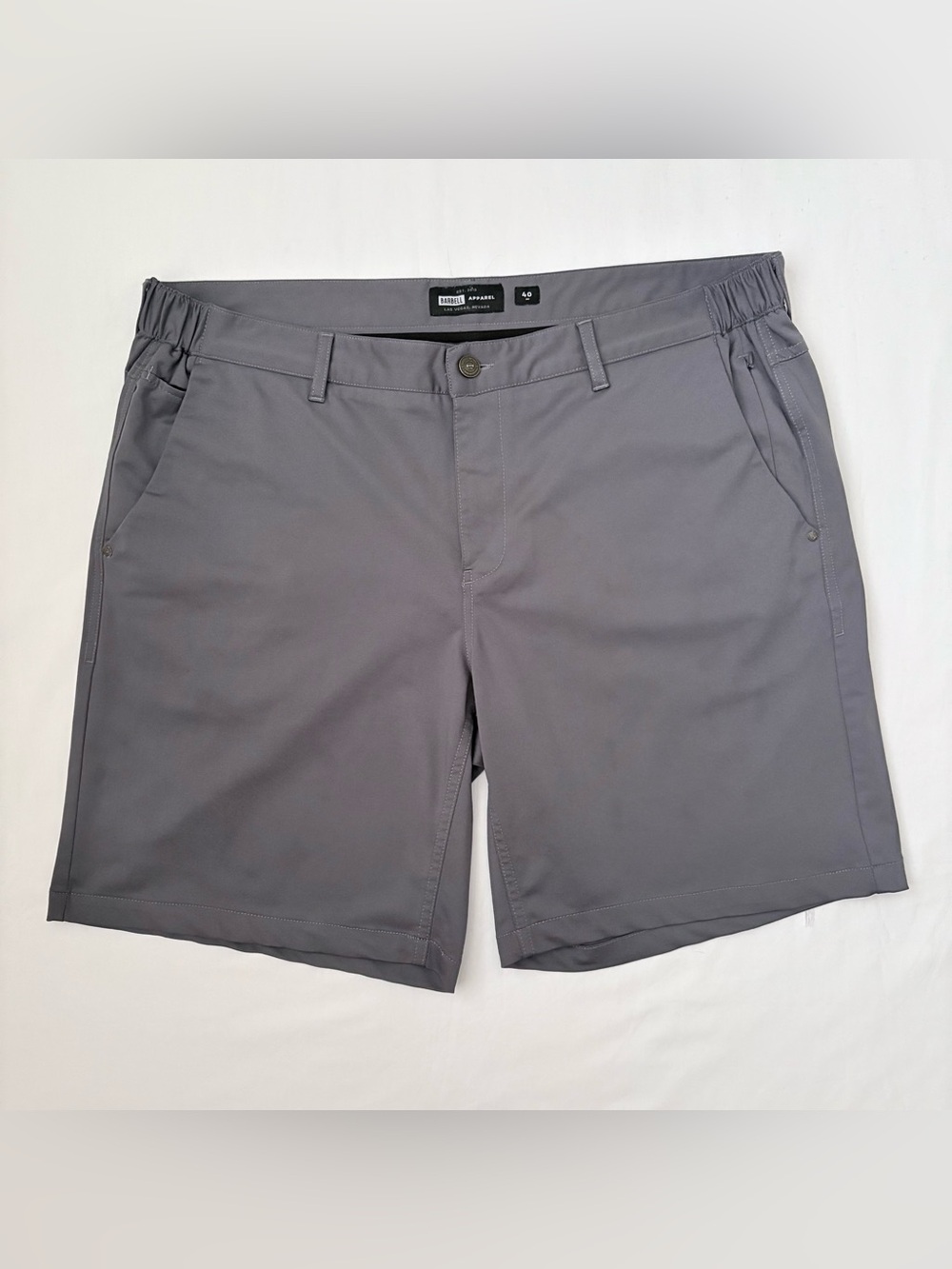 Barbell Apparel Anything Shorts Gray Men’s Size 40 Athletic Fit 4-Way Stretch